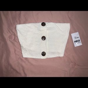 Button crop top